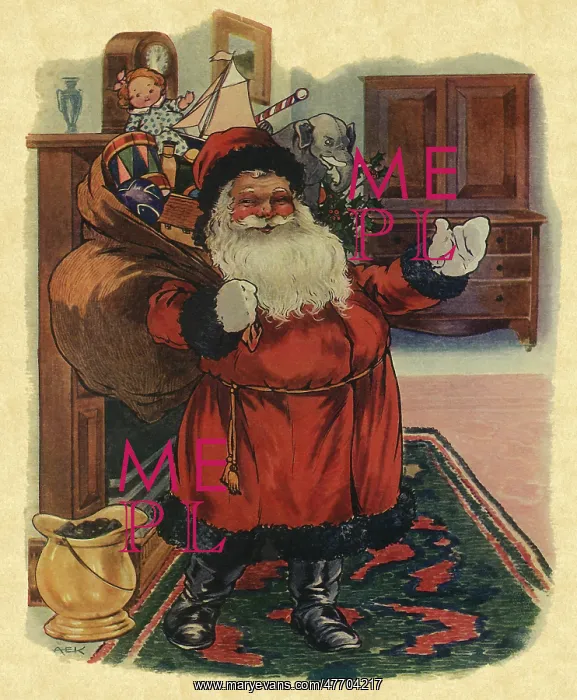  : Smiling Santa with Toys