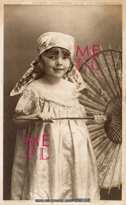 : Smiling young girl with a parasol : Smiling young girl with a parasol