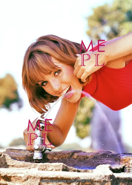 : Smiling Young Woman Drinking Cool Fresh Water : Smiling Young Woman Drinking Cool Fresh Water
