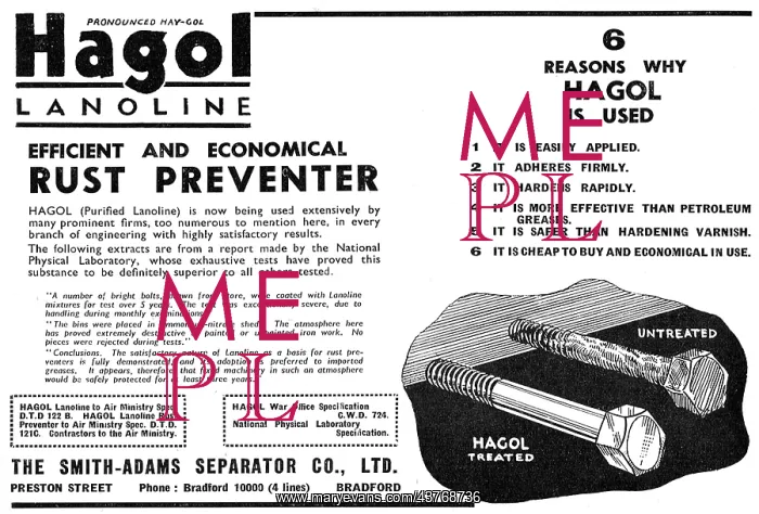 : Smith-Adams Hagol Lanoline Rust Preventer : Smith-Adams Hagol Lanoline Rust Preventer
