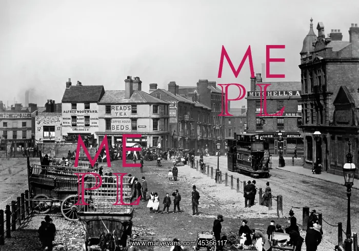 : Smithfield Market, Birmingham c.1890s : Smithfield Market, Birmingham c.1890s
