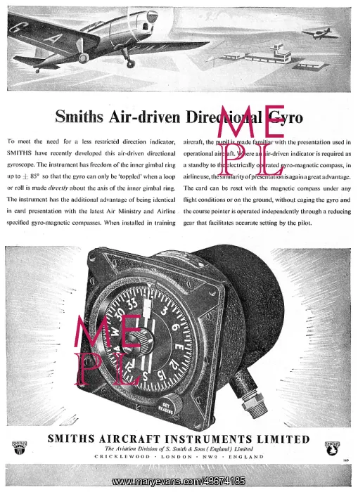 : Smiths Air Driven Directional Gyro. DG : Smiths Air Driven Directional Gyro. DG