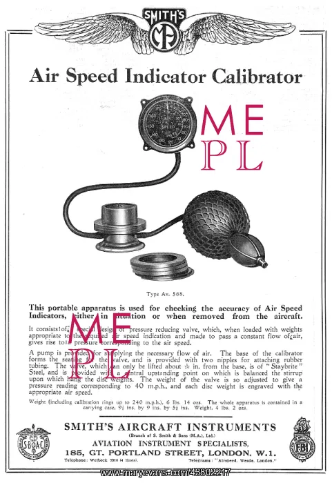 : Smiths Air Speed Indicator Calibrator : Smiths Air Speed Indicator Calibrator