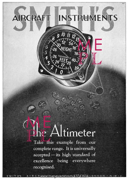 : Smiths Aircraft Altimeter : Smiths Aircraft Altimeter