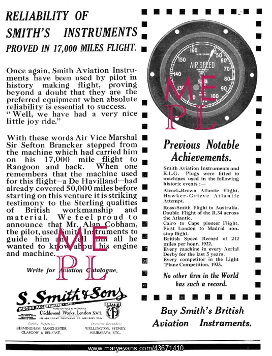 : Smiths Aircraft Instruments Airspeed Indicator : Smiths Aircraft Instruments Airspeed Indicator