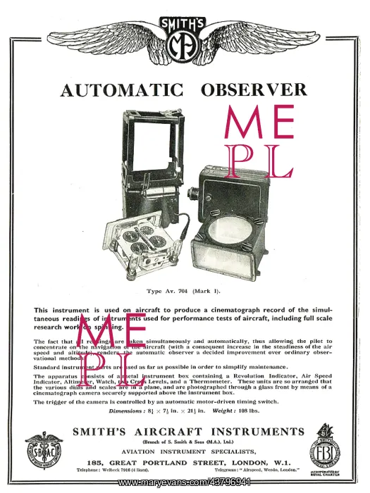 : Smiths Aircraft Instruments Automatic Observer : Smiths Aircraft Instruments Automatic Observer