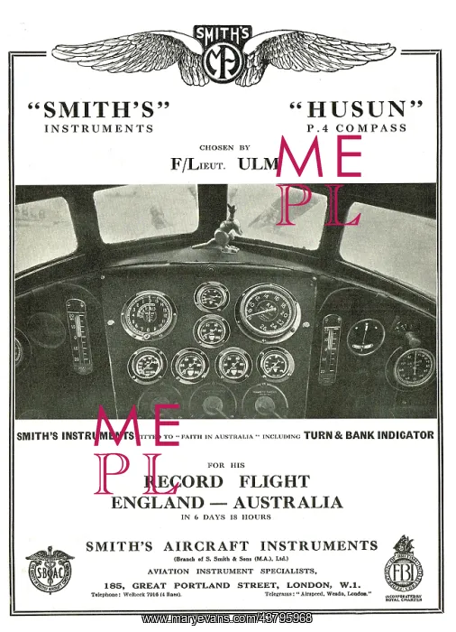 : Smiths Aircraft Instruments Chosen By Ulm : Smiths Aircraft Instruments Chosen By Ulm