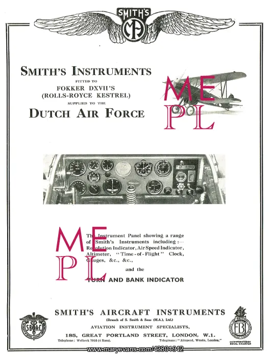 : Smiths Aircraft Instruments For The Dutch Air Force : Smiths Aircraft Instruments For The Dutch Air Force