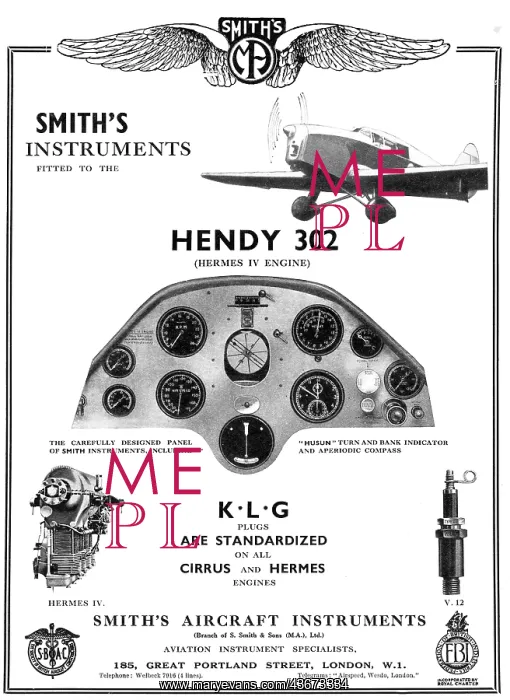 : Smiths Aircraft Instruments - Hendy 302 : Smiths Aircraft Instruments - Hendy 302