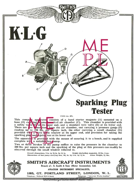 : Smiths Aircraft Instruments KLG Spark Plug Tester : Smiths Aircraft Instruments KLG Spark Plug Tester