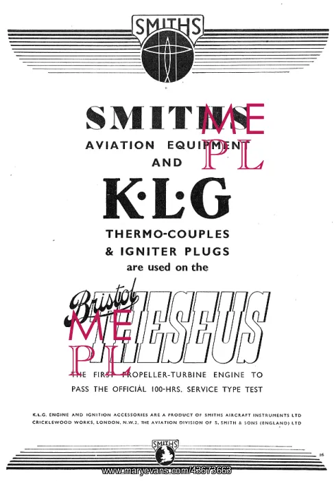 : Smiths Aircraft Instruments - KLG Sparking Plugs & Igniters : Smiths Aircraft Instruments - KLG Sparking Plugs & Igniters
