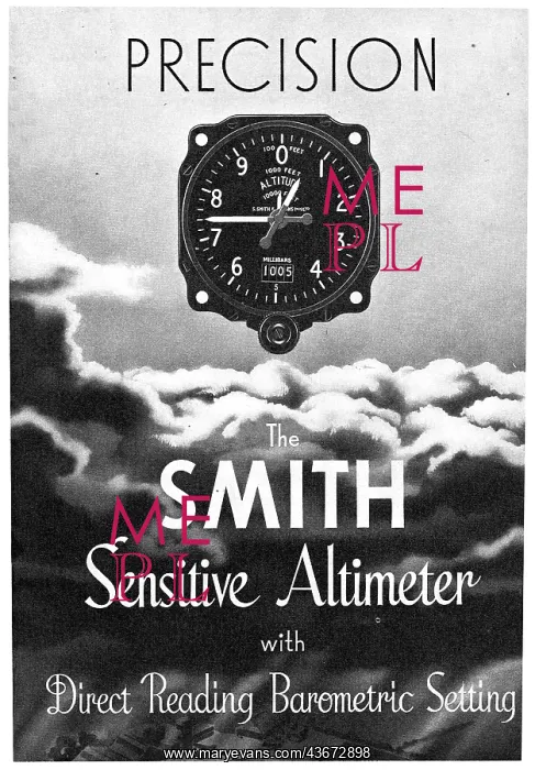 : Smiths Aircraft Instruments - Sensitive Altimeter : Smiths Aircraft Instruments - Sensitive Altimeter