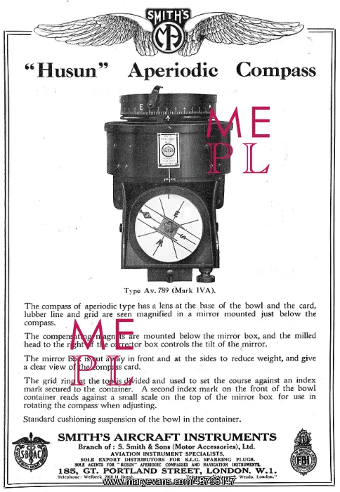 : Smiths Aperiodic Compass Type Av.789 (Mark IVa) : Smiths Aperiodic Compass Type Av.789 (Mark IVa)