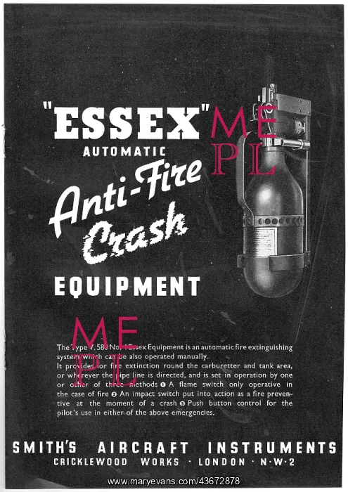 : Smiths Essex Automatic Fire Extinguishers For Aircraft : Smiths Essex Automatic Fire Extinguishers For Aircraft