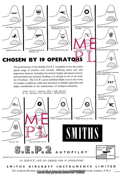: Smiths Flight Systems SEP 2 Autopilot 1957 : Smiths Flight Systems SEP 2 Autopilot 1957