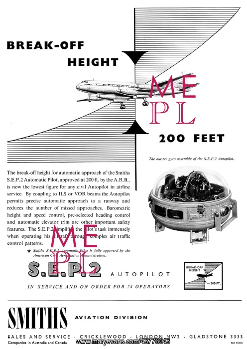 : Smith's Flight Systems Smiths Autopilot : Smith's Flight Systems Smiths Autopilot