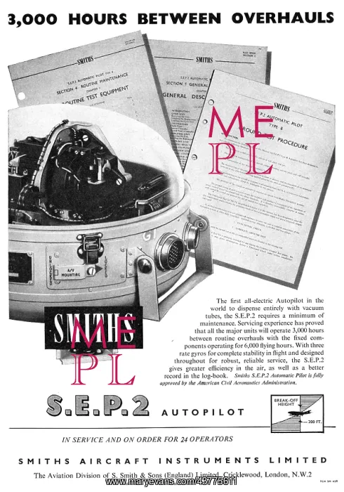 : Smiths Flight Systems Smiths S.E.P.2 Autopilot 1958 : Smiths Flight Systems Smiths S.E.P.2 Autopilot 1958