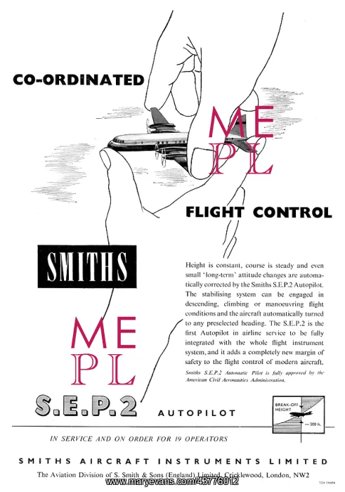 : Smiths Flight Systems Smiths SEP 2 Autopilot : Smiths Flight Systems Smiths SEP 2 Autopilot