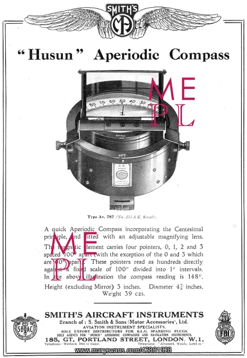 : Smiths Husun Aperodic Compass Type Av.787 : Smiths Husun Aperodic Compass Type Av.787