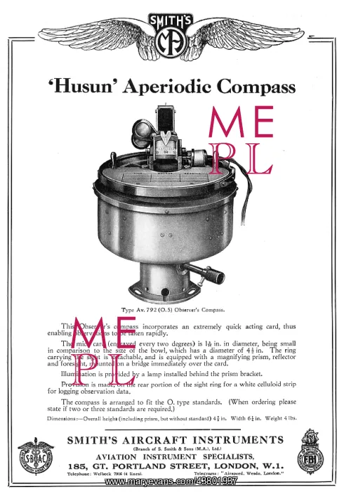 : Smiths Husun Compass 1932 : Smiths Husun Compass 1932