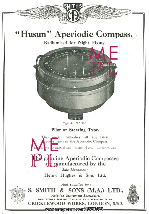 : Smiths Husun Compass - Radiumised For Night Flying : Smiths Husun Compass - Radiumised For Night Flying