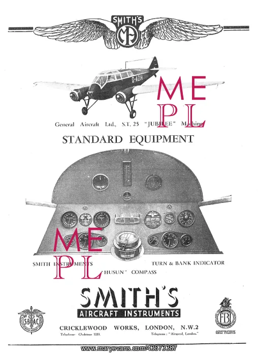 : Smiths Instruments : General Aircraft Monospar : Smiths Instruments : General Aircraft Monospar
