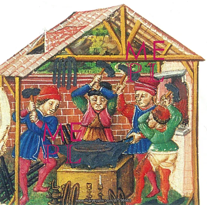 : Smiths, Medieval Tradesmen, 15th Century : Smiths, Medieval Tradesmen, 15th Century