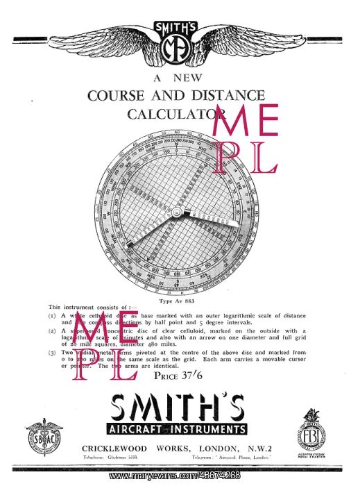 : Smiths Navigators Course & Distance Calculator - Av 883 : Smiths Navigators Course & Distance Calculator - Av 883