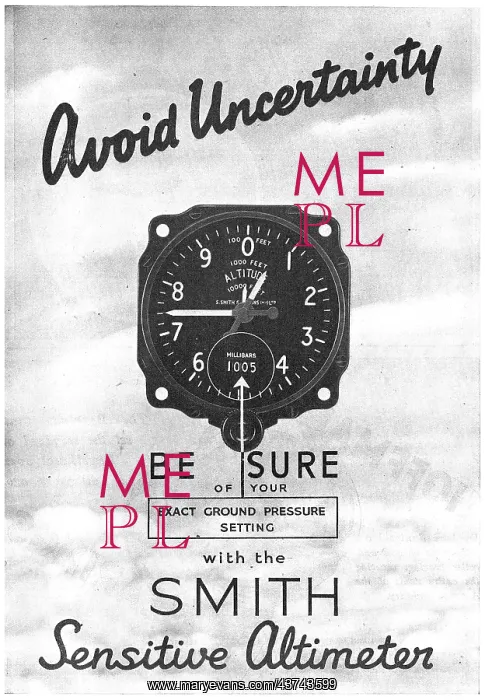: Smiths Sensitive Aircraft Altimeter : Smiths Sensitive Aircraft Altimeter