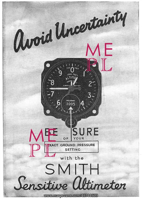 : Smiths Sensitive Altimeter : Smiths Sensitive Altimeter