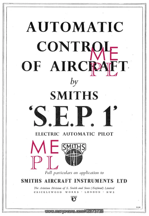 : Smiths SEP 1 Autopilot : Smiths SEP 1 Autopilot