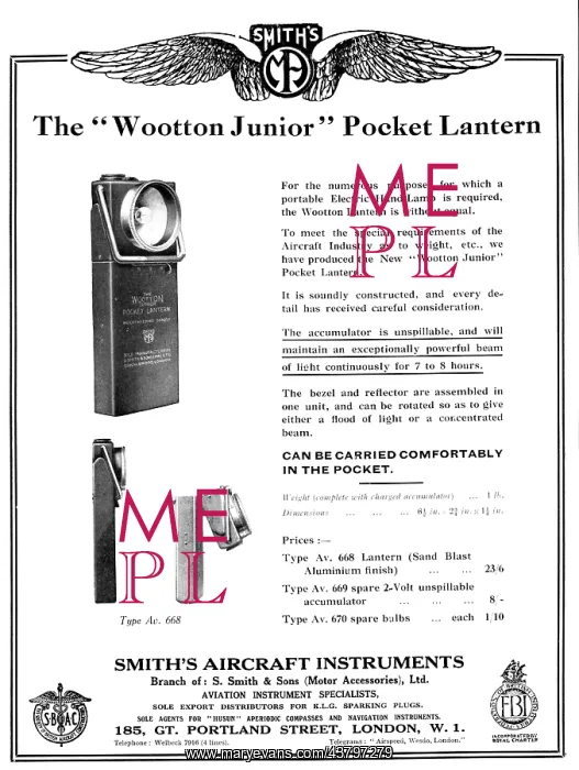 : Smiths Wooton Junior Pocket Lantern 1931 : Smiths Wooton Junior Pocket Lantern 1931
