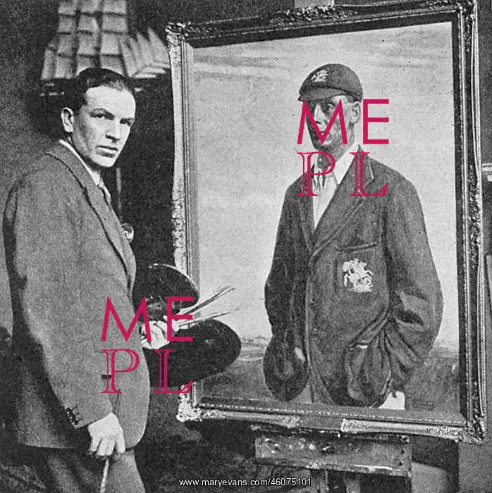  : Smithson Broadhead with his portrait of Jack Hobbs