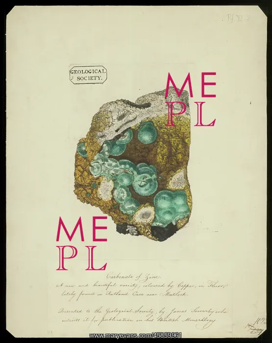 : Smithsonite on fluorite : Smithsonite on fluorite
