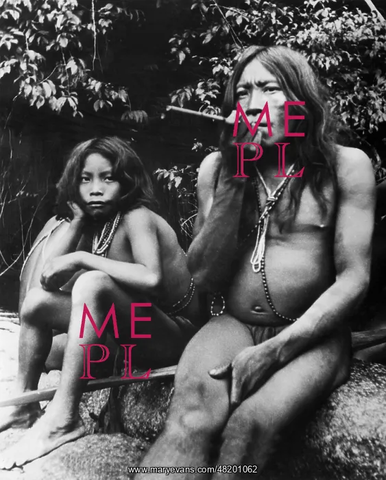 : Smoking Oyana Indians, 1938 : Smoking Oyana Indians, 1938