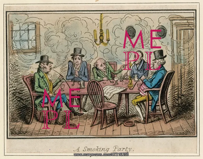  : A SMOKING PARTY C. 1825