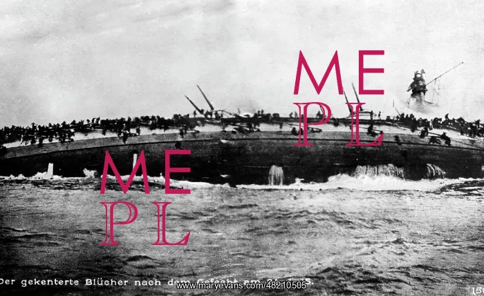 : SMS Bluecher capsizing, 1915 : SMS Bluecher capsizing, 1915