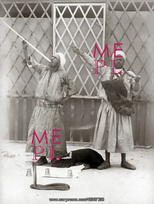  : Snake charmers, Egypt, circa 1890