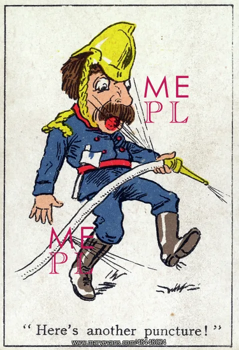 : Snap Playing Card - Fireman with punctured hose : Snap Playing Card - Fireman with punctured hose