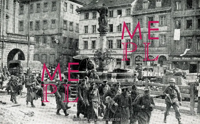 : Snipers rounded up in Heidelberg, Germany, WW2 : Snipers rounded up in Heidelberg, Germany, WW2