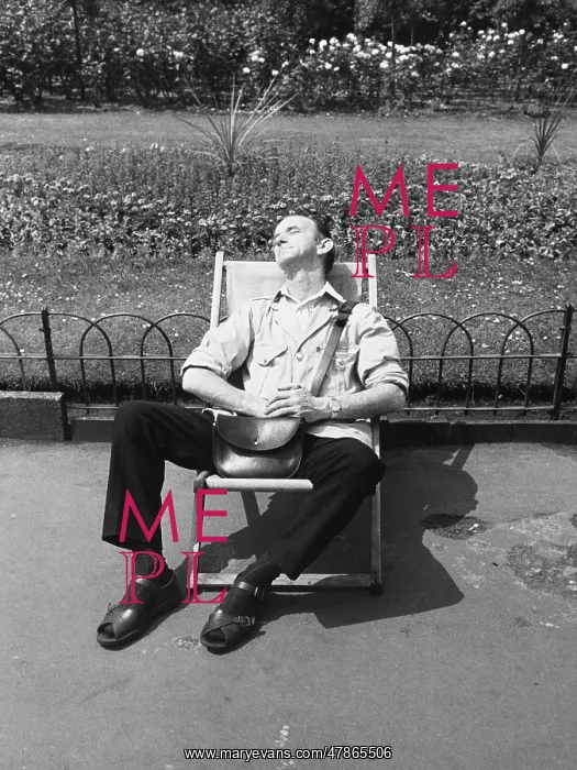 : Snoozing deckchair attendant : Snoozing deckchair attendant