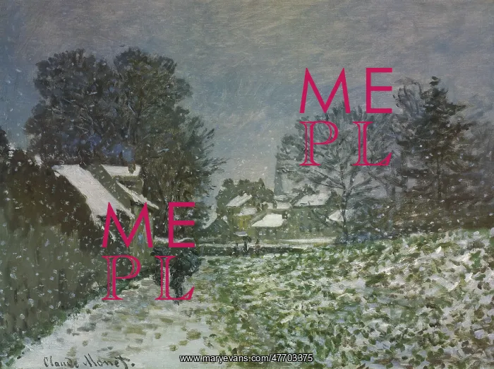  : Snow at Argenteuil, by Monet