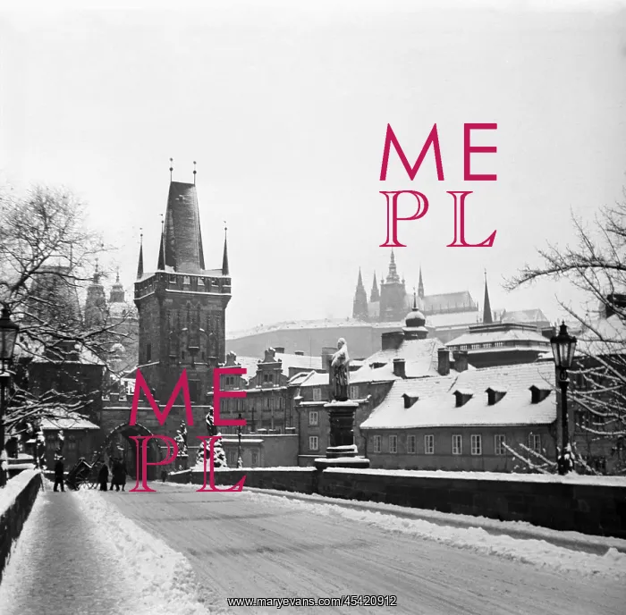 : Snow covered Charles Bridge : Snow covered Charles Bridge