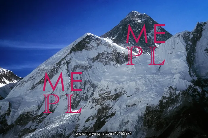 : Snow Covered Mt. Everest Highest Mountain Above : Snow Covered Mt. Everest Highest Mountain Above