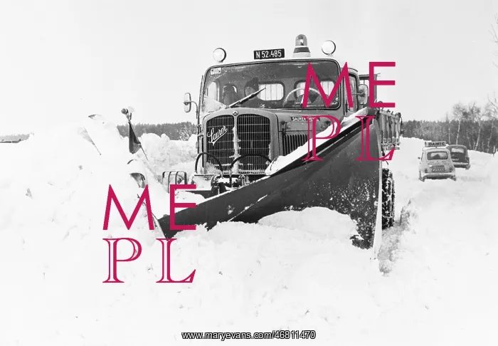 : Snow plow in Lower Austria 1971 : Snow plow in Lower Austria 1971