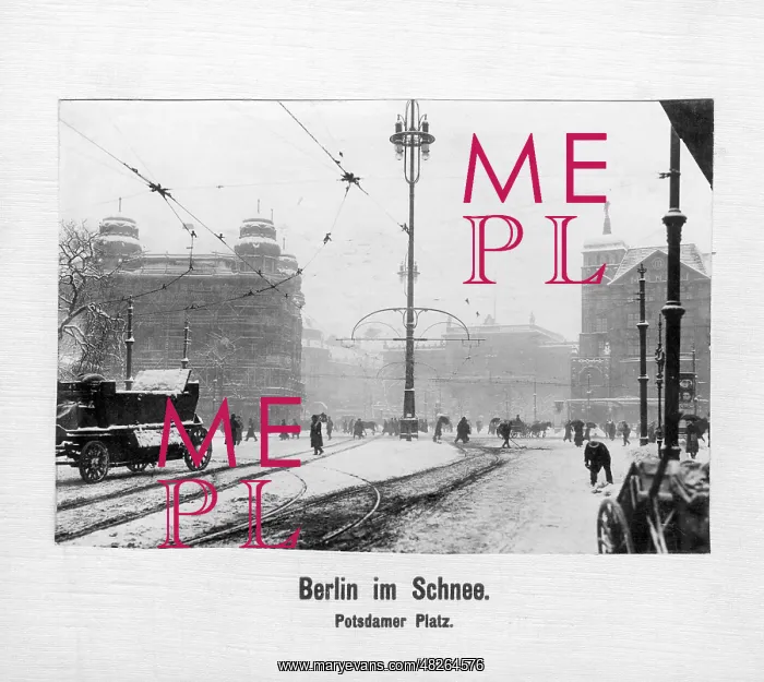 : Snow on Potsdamer Platz in Berlin, 1918 : Snow on Potsdamer Platz in Berlin, 1918