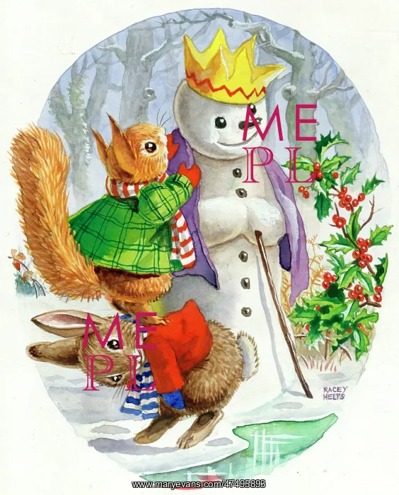 : The Snow Prince - rabbit, squirrel, snowman : The Snow Prince - rabbit, squirrel, snowman