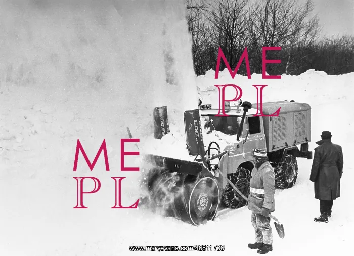 : Snow removal with a snow blower 1969 : Snow removal with a snow blower 1969