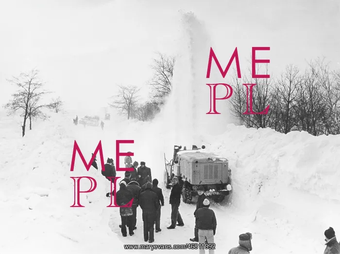 : Snow removal with a snow blower 1969 : Snow removal with a snow blower 1969