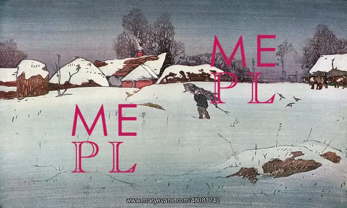 : Snow Scene by A W Seaby : Snow Scene by A W Seaby